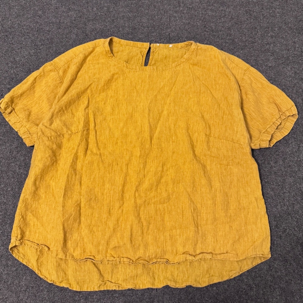 Eileen Fisher Mustard Yellow Blouse